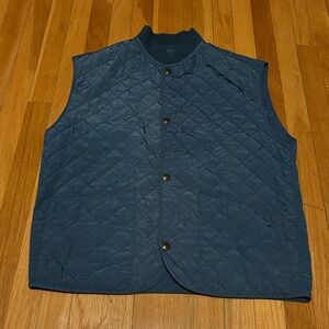 Vintage Fellini Blue Quilted Vest - Made in Italy (Size 48)